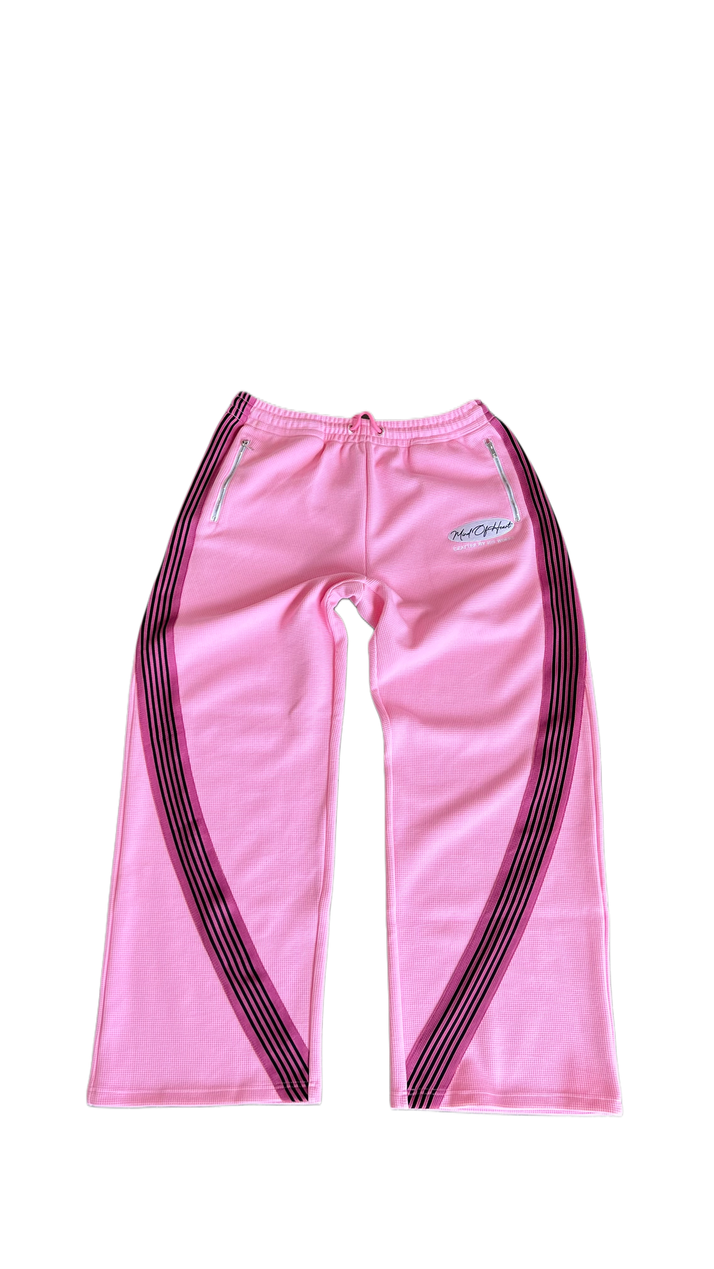 Pink "GRACE" Waffle Knit Pants